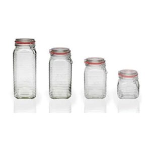 Stainless Steel Latch Storage Jar -12009 -750ML-1000ML-1500ML-2300ML